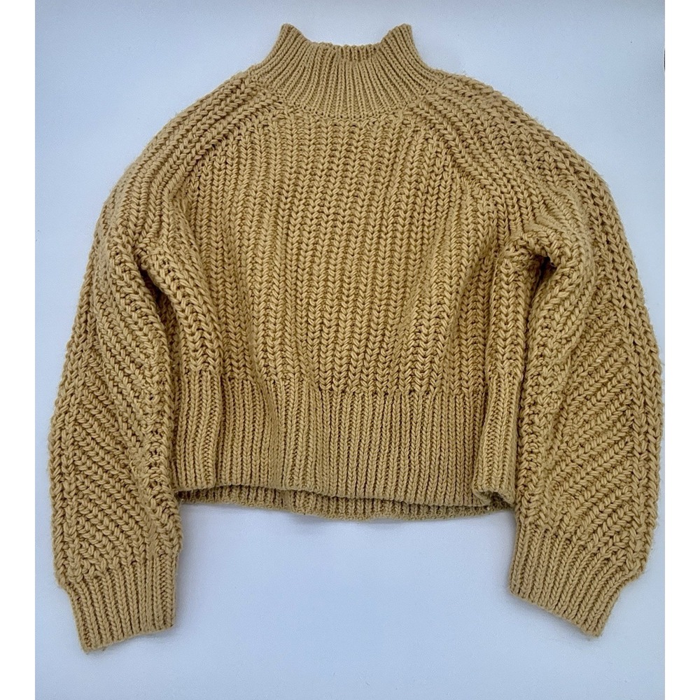 cropped Oversized chunky knit sweater Small Comfy Cottage Core Coastal GMA Y2K